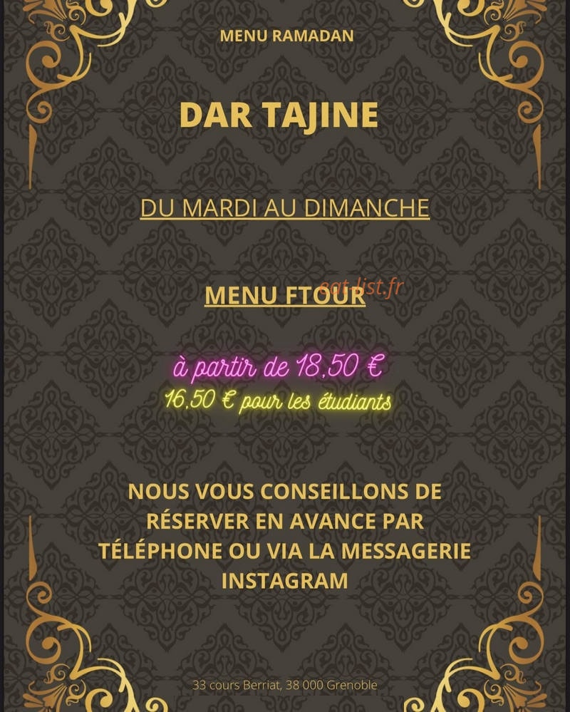 Dar Tajine — carte page 2