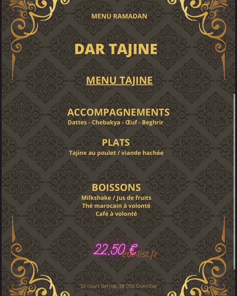 Dar Tajine — carte page 4