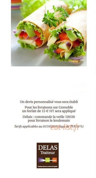 Delas Traiteur — carte page 14