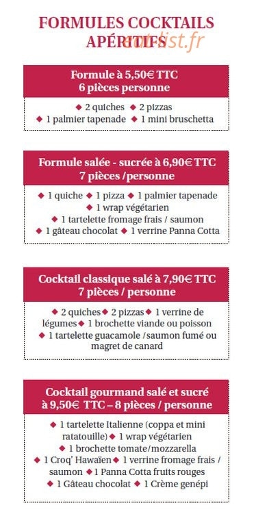 Delas Traiteur — carte page 11