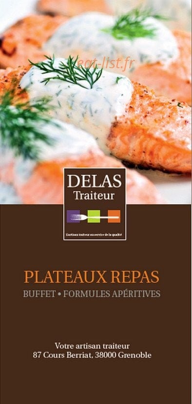 Delas Traiteur — carte page 1
