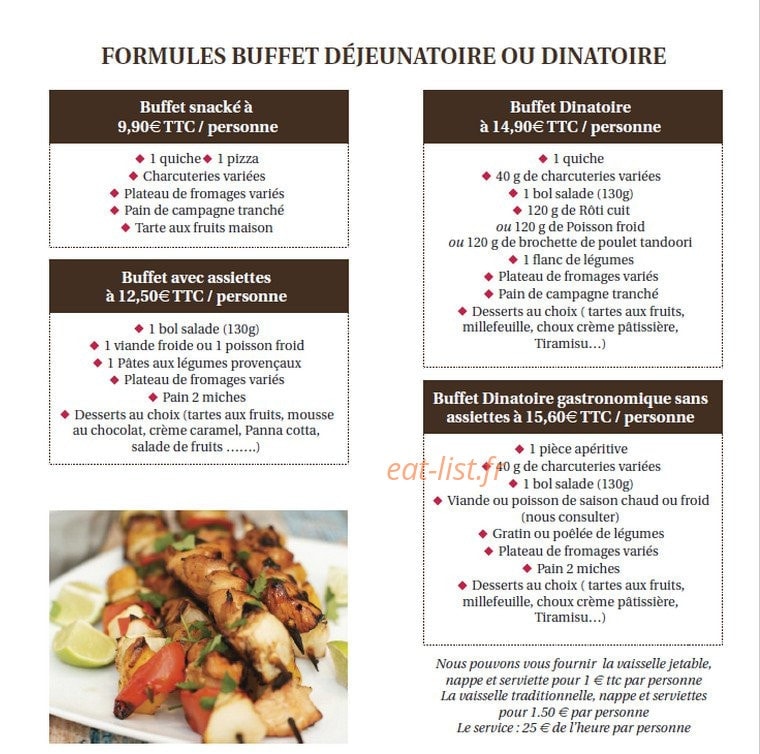Delas Traiteur — carte page 13