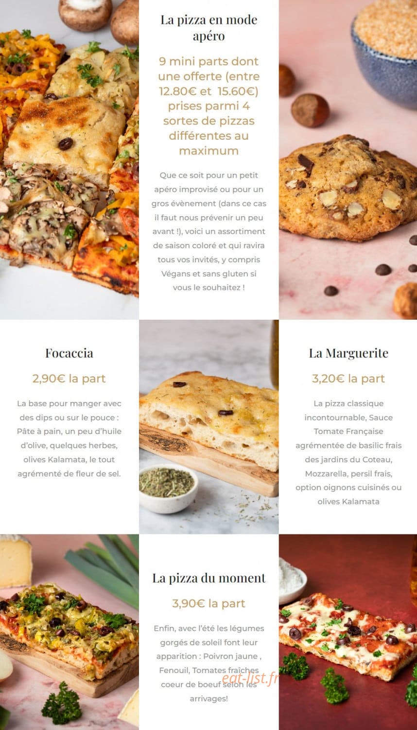 Dragonne Pizza — carte page 1