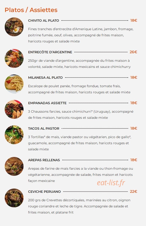 El Chivito — carte page 2