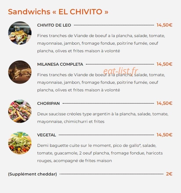 El Chivito — carte page 3