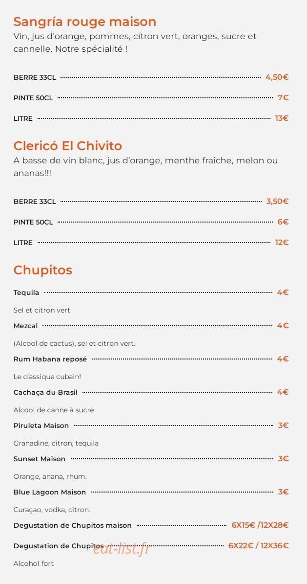 El Chivito — carte page 8