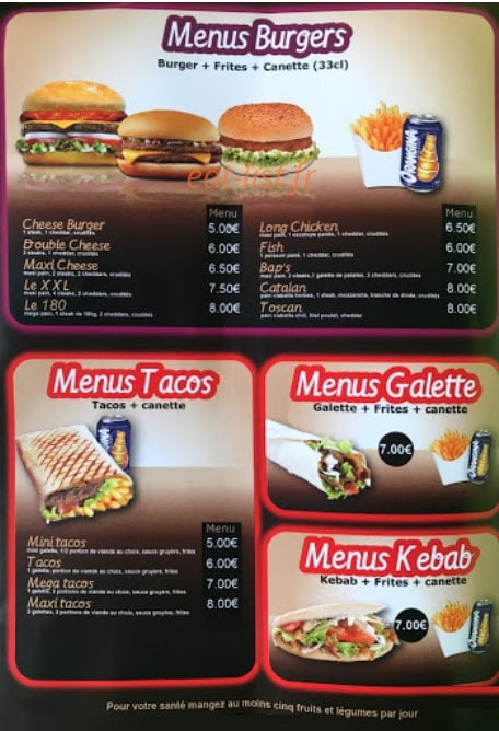 En Cas de Faim — carte page 1