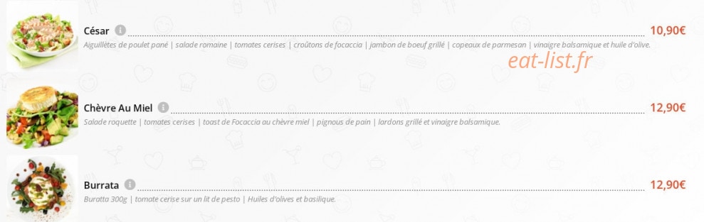 Focaccia — carte page 1