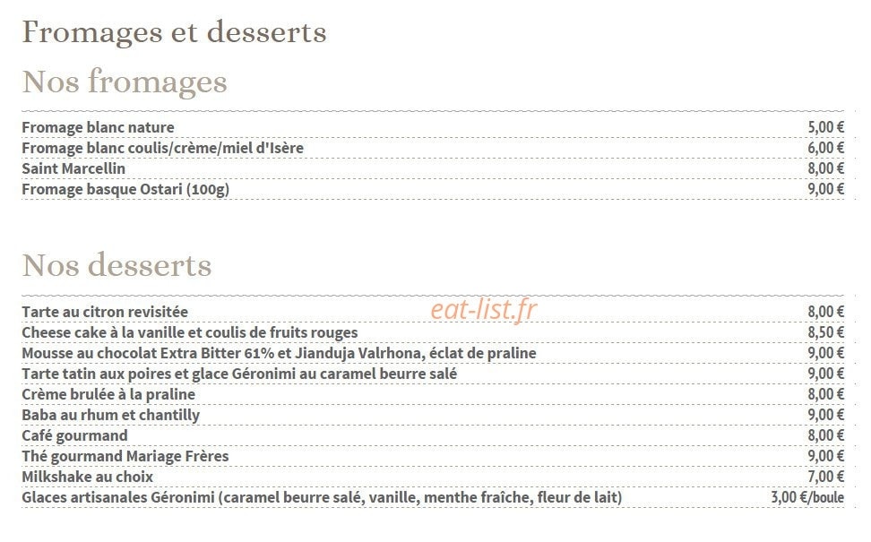 Gaudi Café — carte page 3