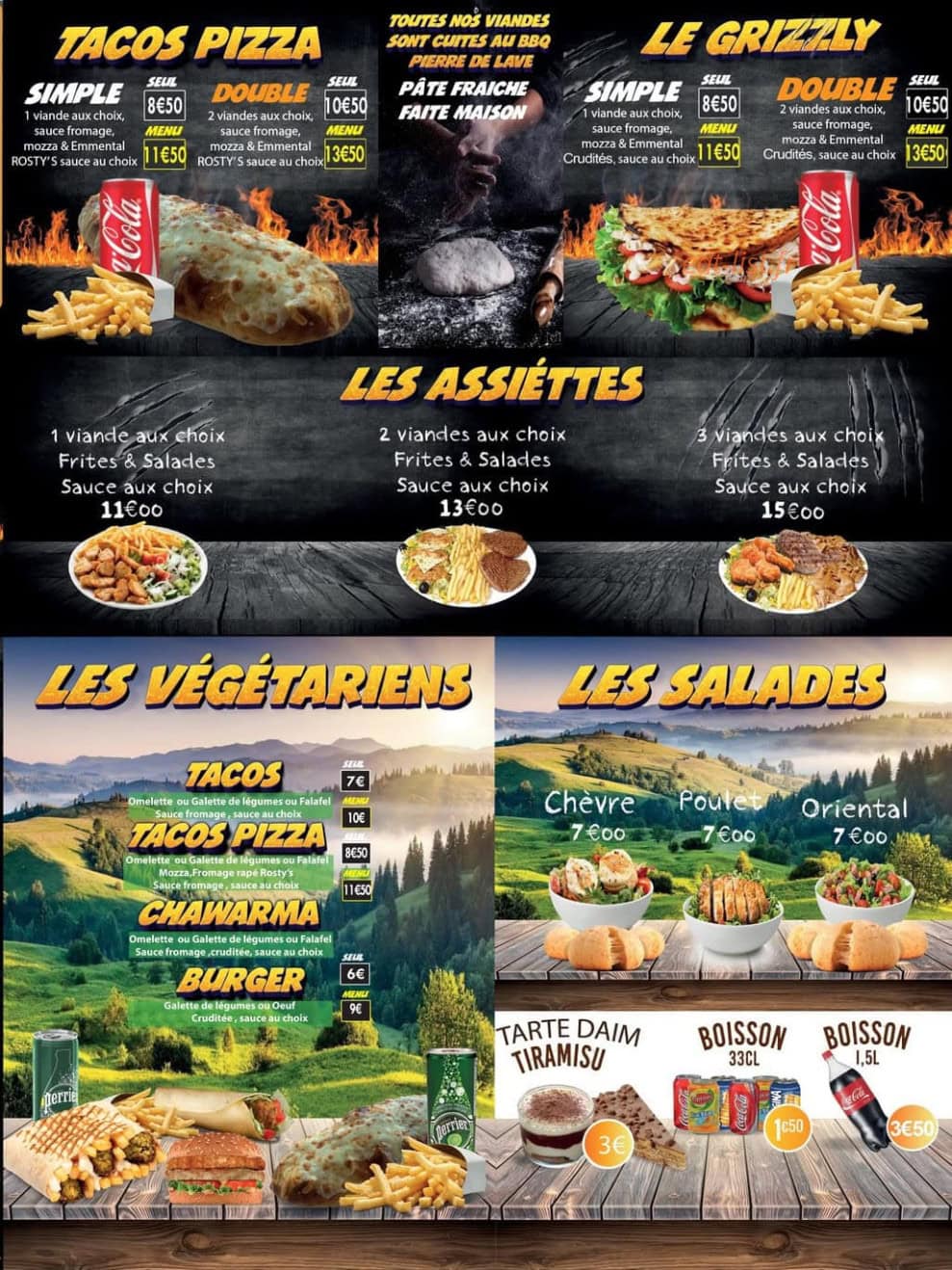 Grizzly food — carte page 2