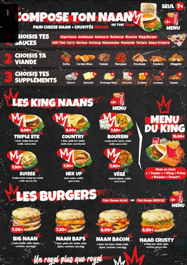 King Naan — carte page 1