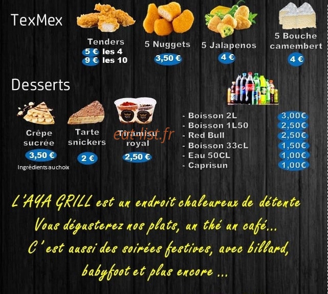 L'Aya Grill — carte page 4