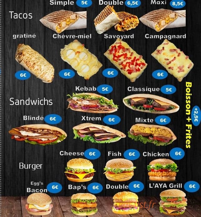 L'Aya Grill — carte page 3