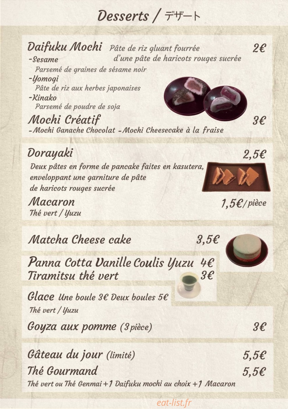 L'Escale du Japon — carte page 6