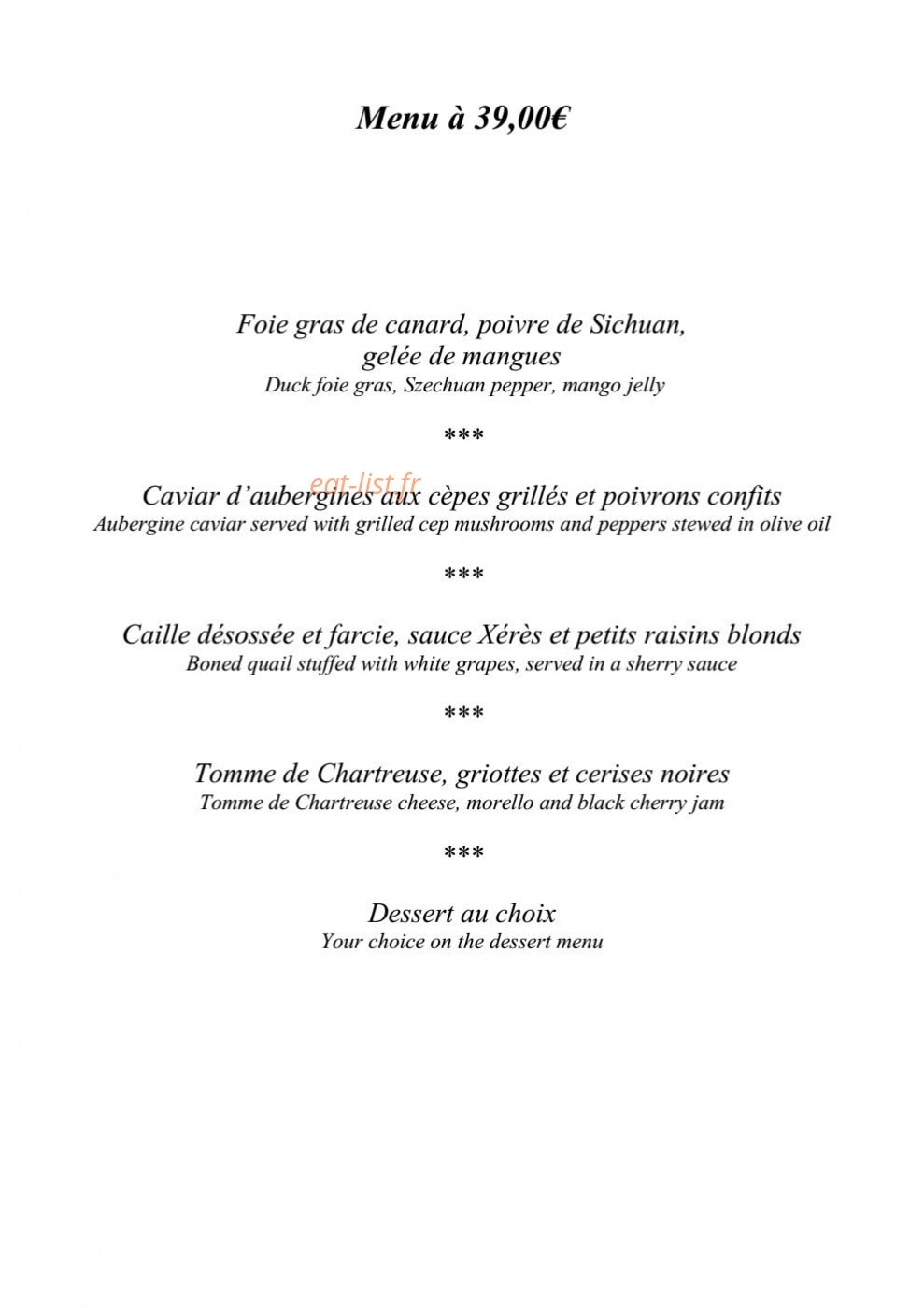 L'Escalier — carte page 6