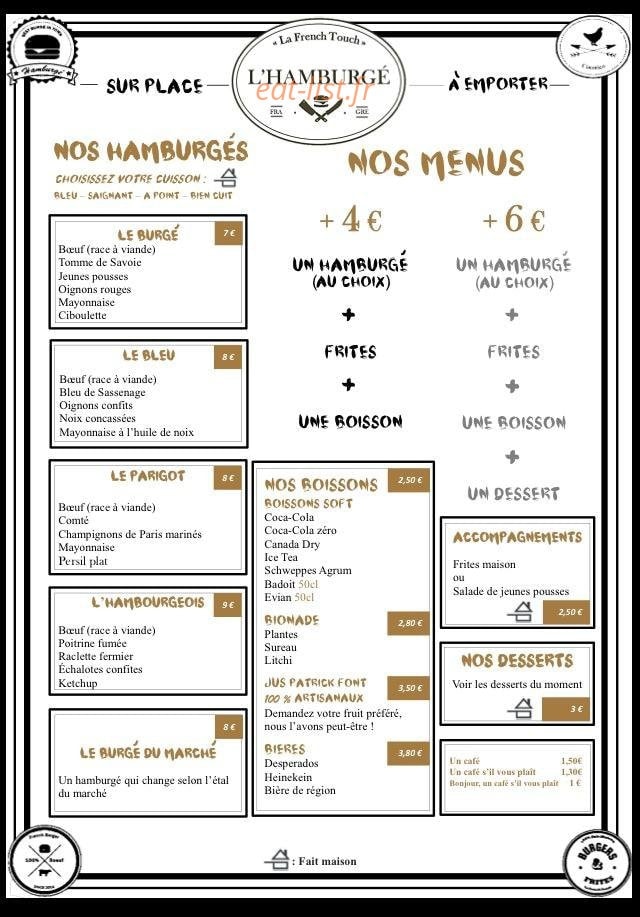 L' Hamburgé — carte page 1