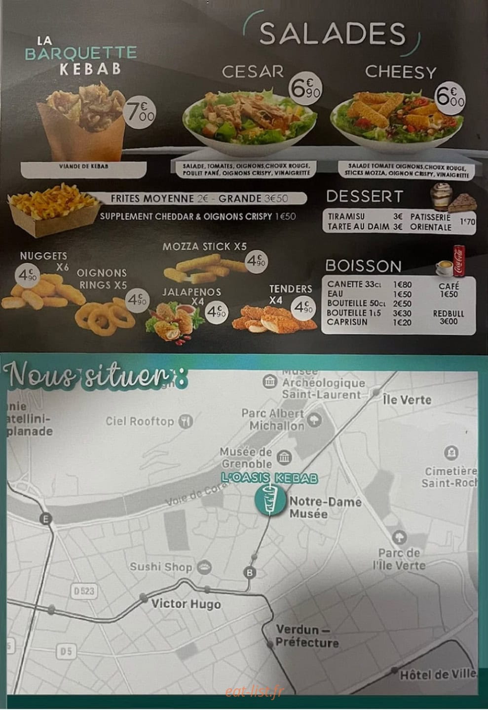 L'oasis kebab — carte page 3