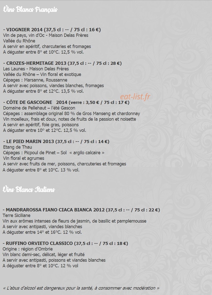 L'Osteria — carte page 9