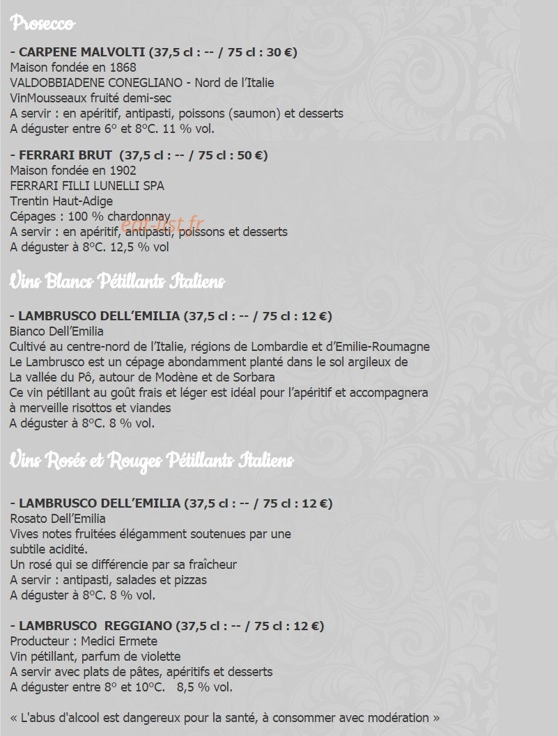 L'Osteria — carte page 12