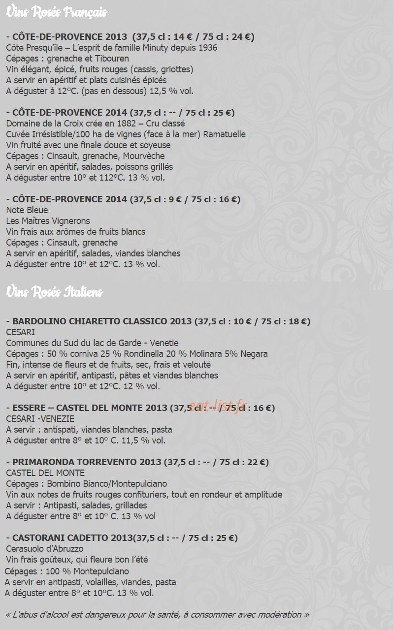 L'Osteria — carte page 10