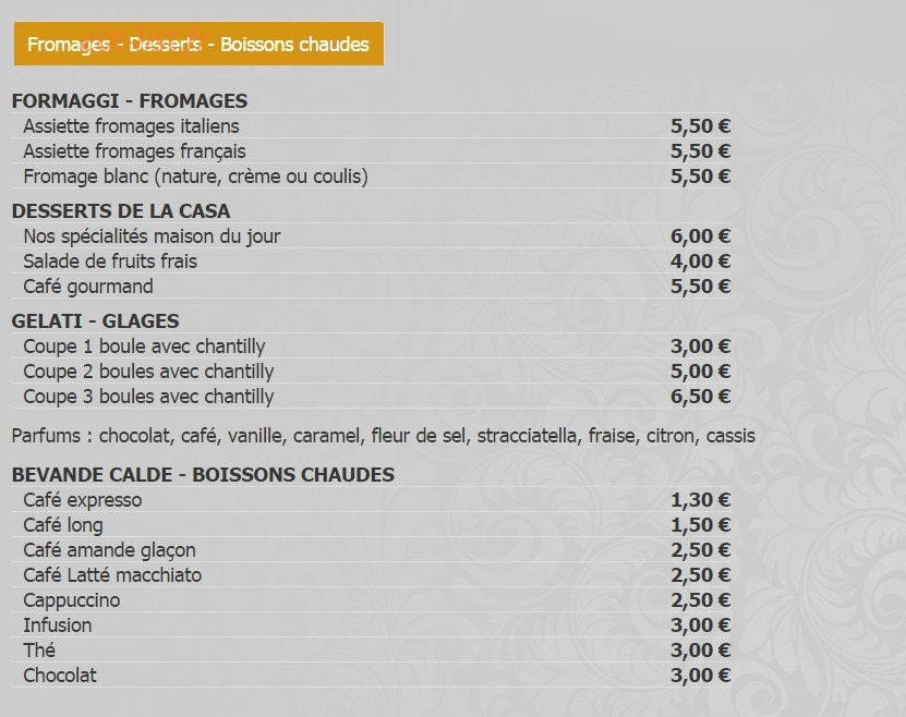 L'Osteria — carte page 5