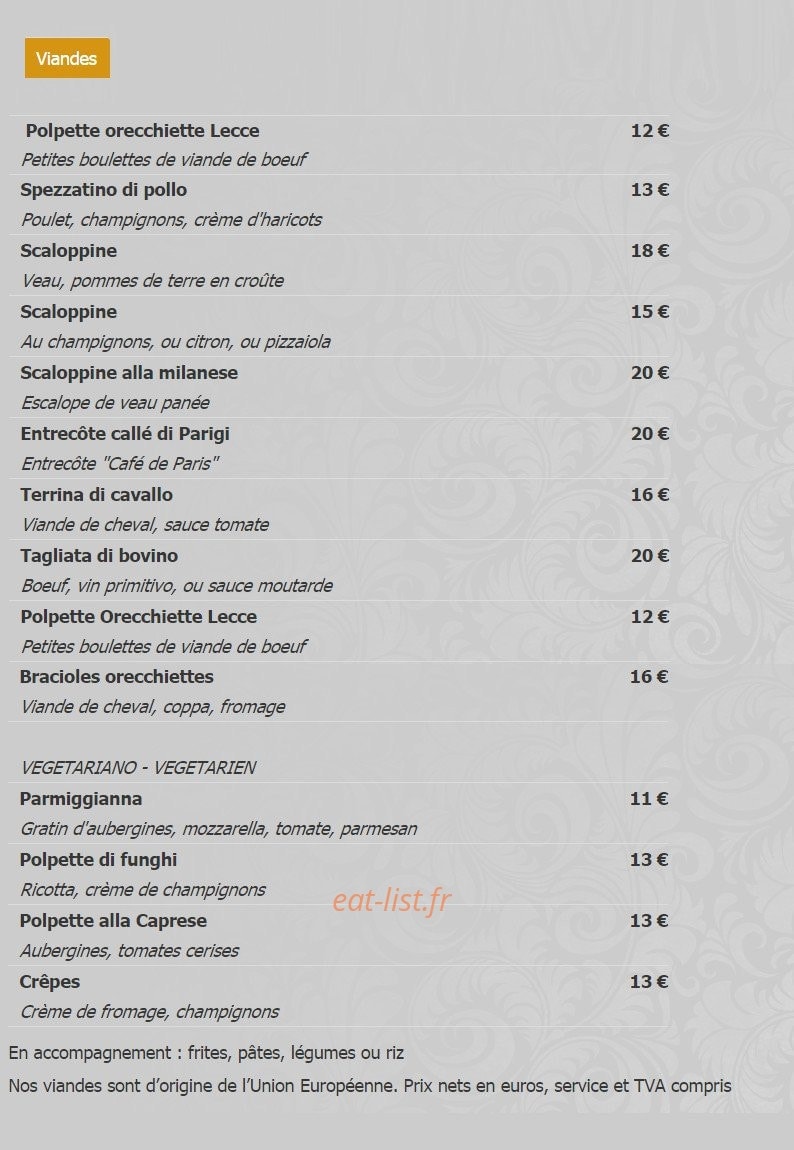 L'Osteria — carte page 3