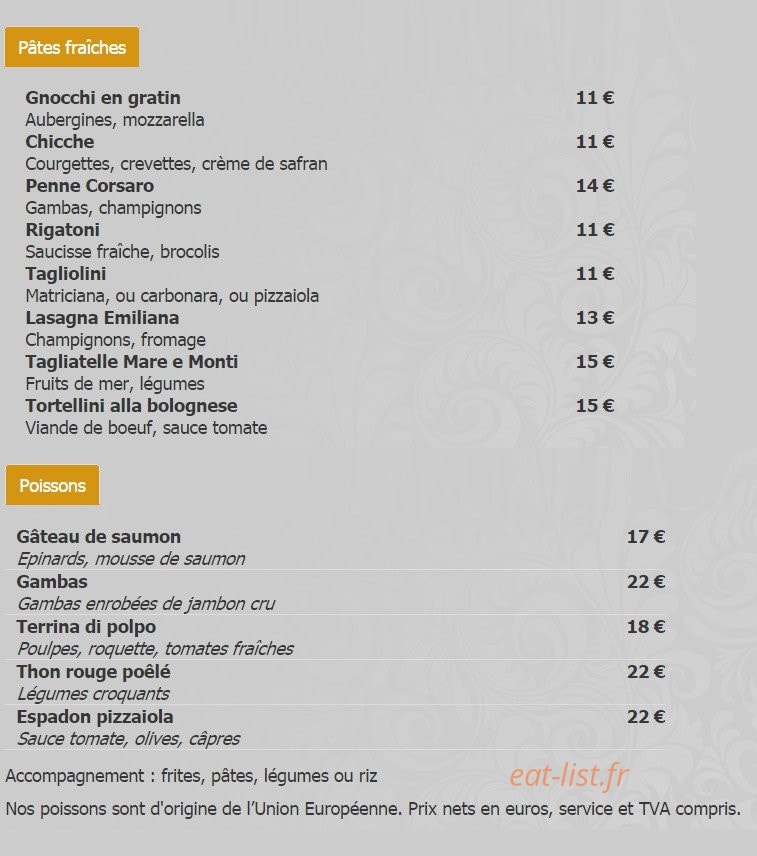 L'Osteria — carte page 2