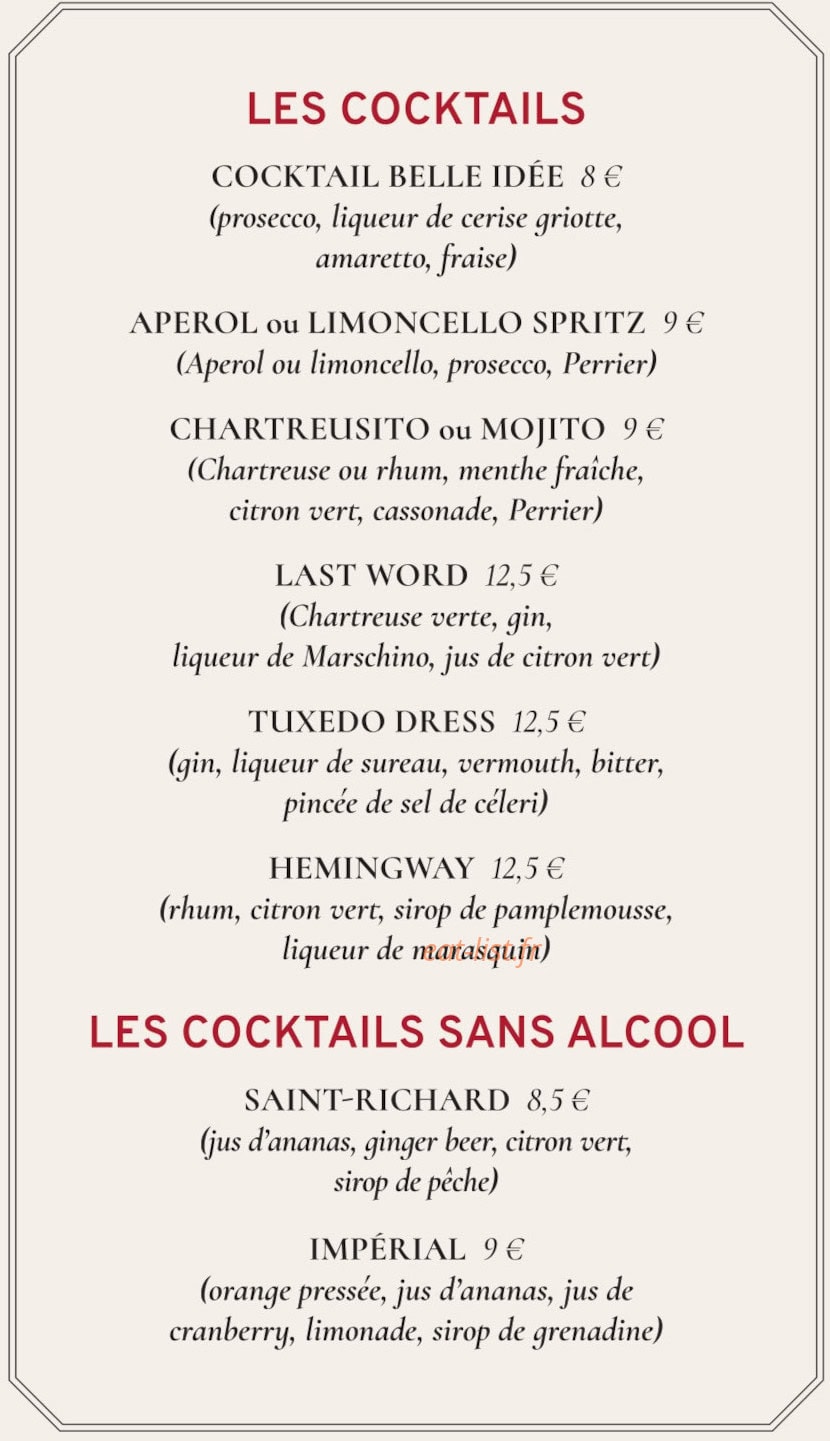 La Belle idée — carte page 3