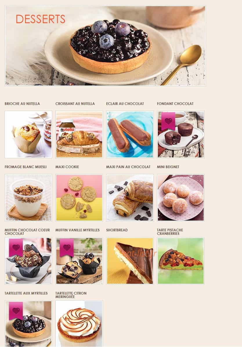 La Croissanterie — carte page 3