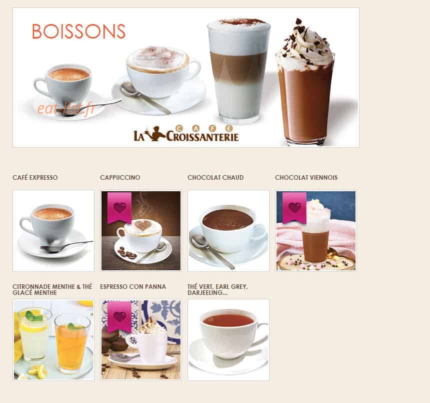 La Croissanterie — carte page 4
