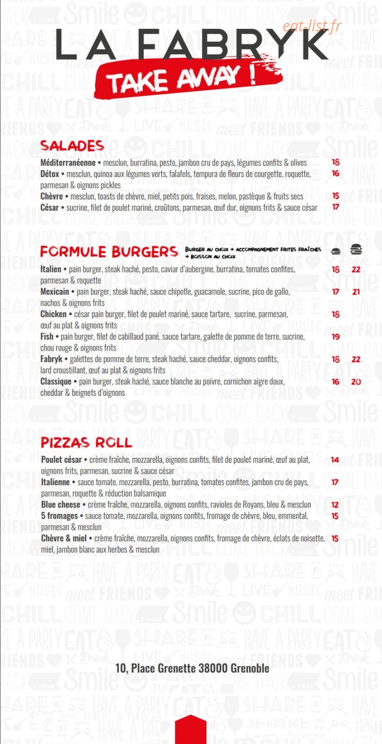 La Fabryk — carte page 10