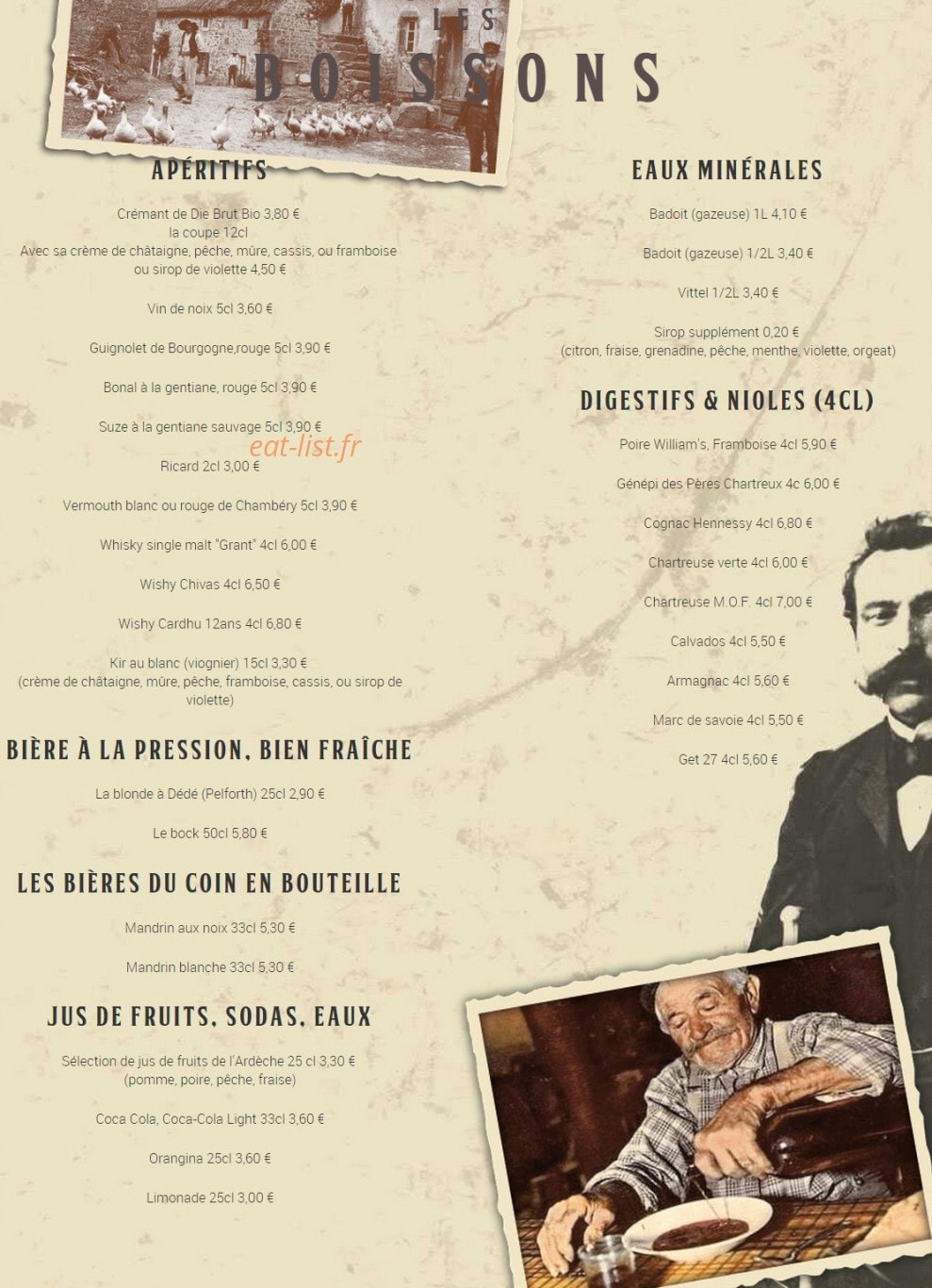 La Ferme à Dédé — carte page 4
