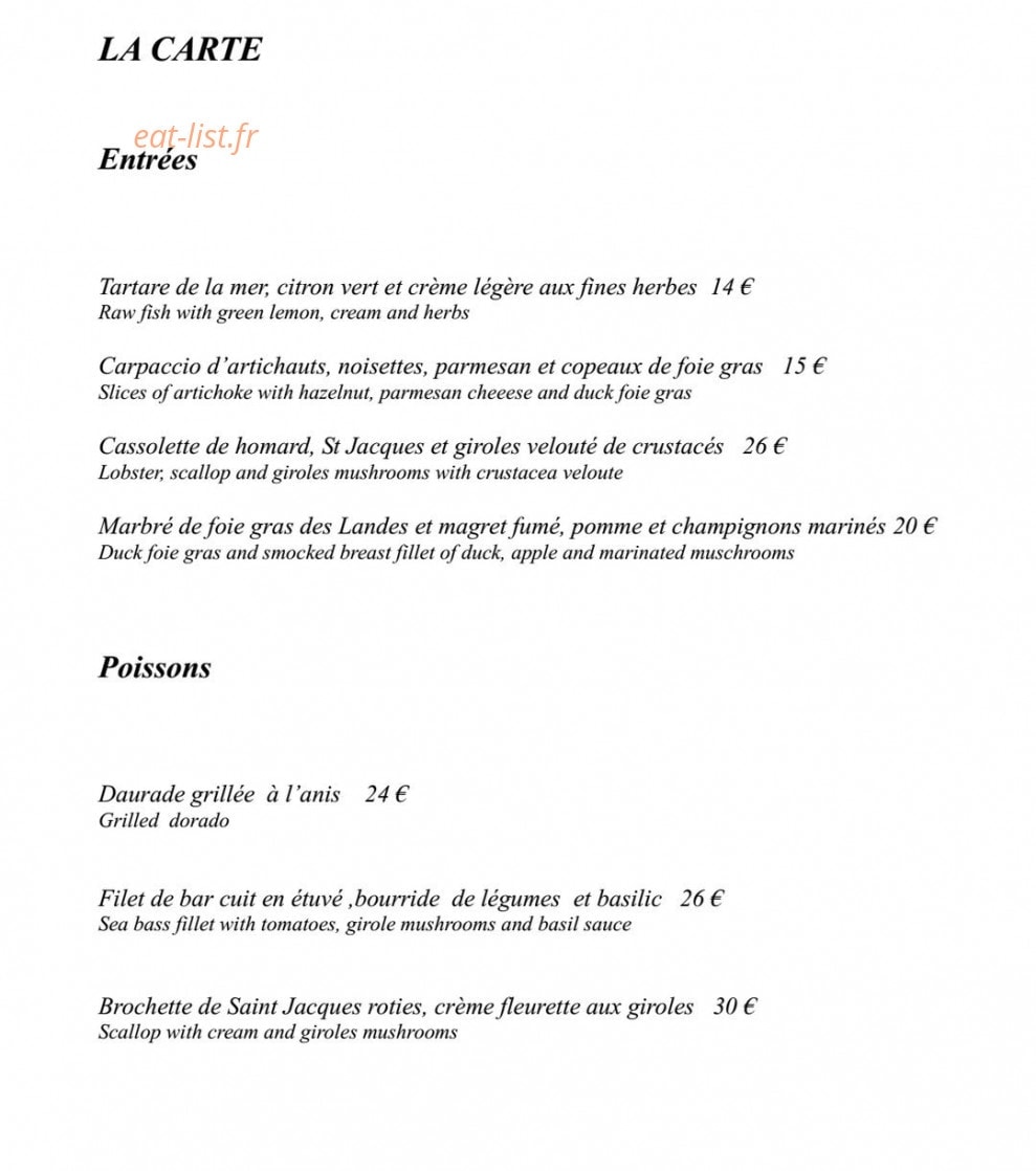 La girole — carte page 1