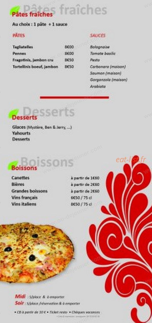La Ronde des pizzas — carte page 5