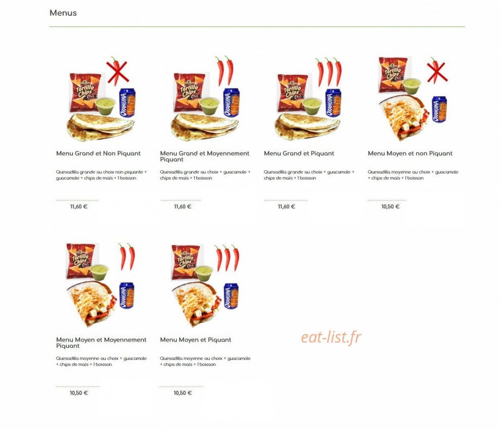 La Salsita — carte page 1