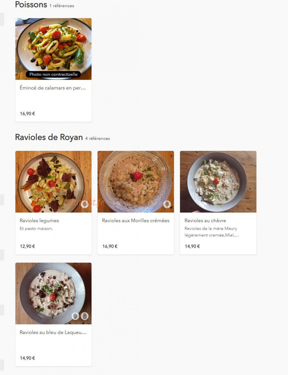 La Table des Bro's — carte page 2