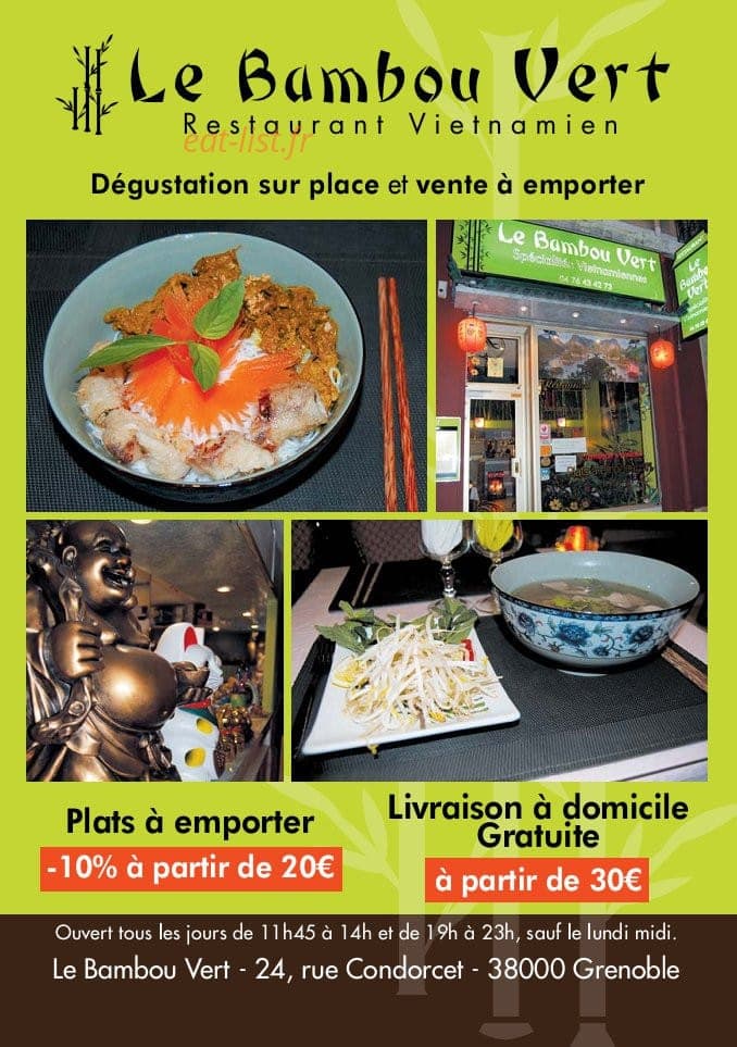 Le Bambou Vert — carte page 1