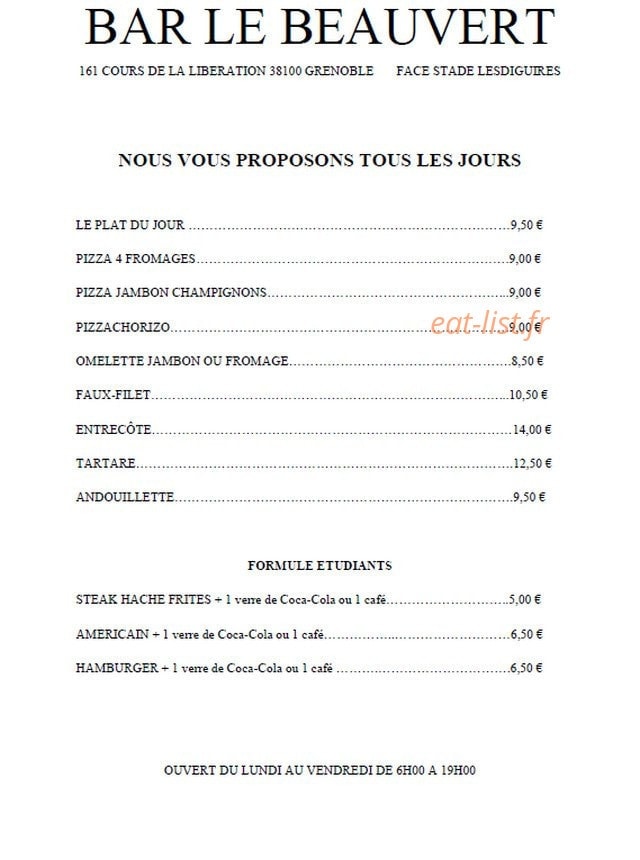 Le Beauvert — carte page 1