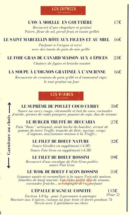 Le Beccaria — carte page 1