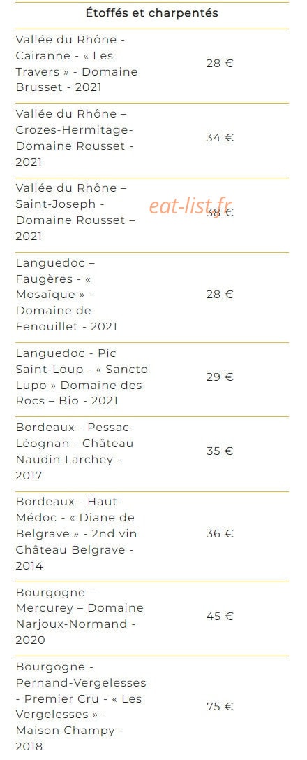 Le Bui'strot — carte page 3