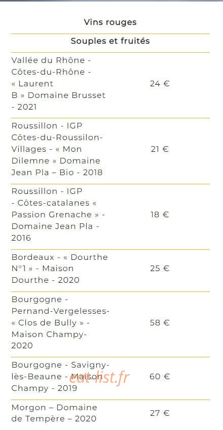 Le Bui'strot — carte page 2