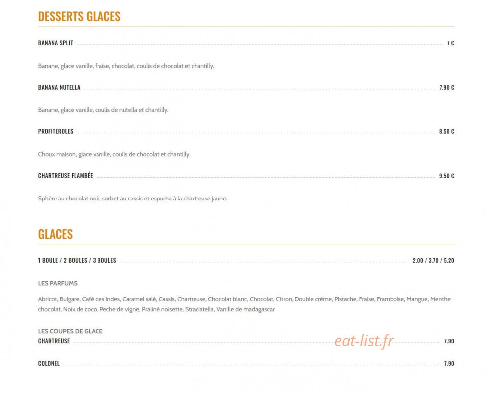 Le Catering — carte page 10