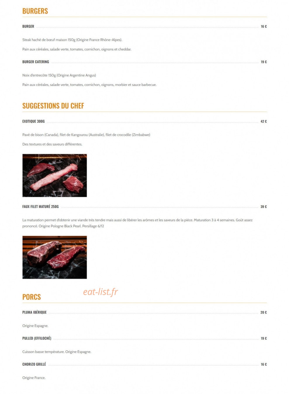 Le Catering — carte page 6