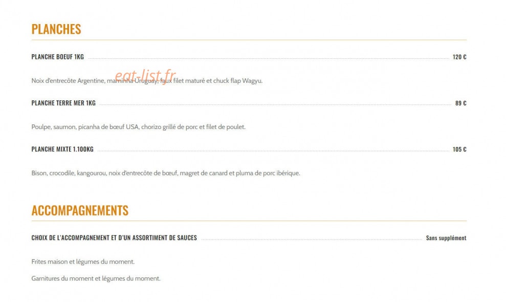 Le Catering — carte page 8