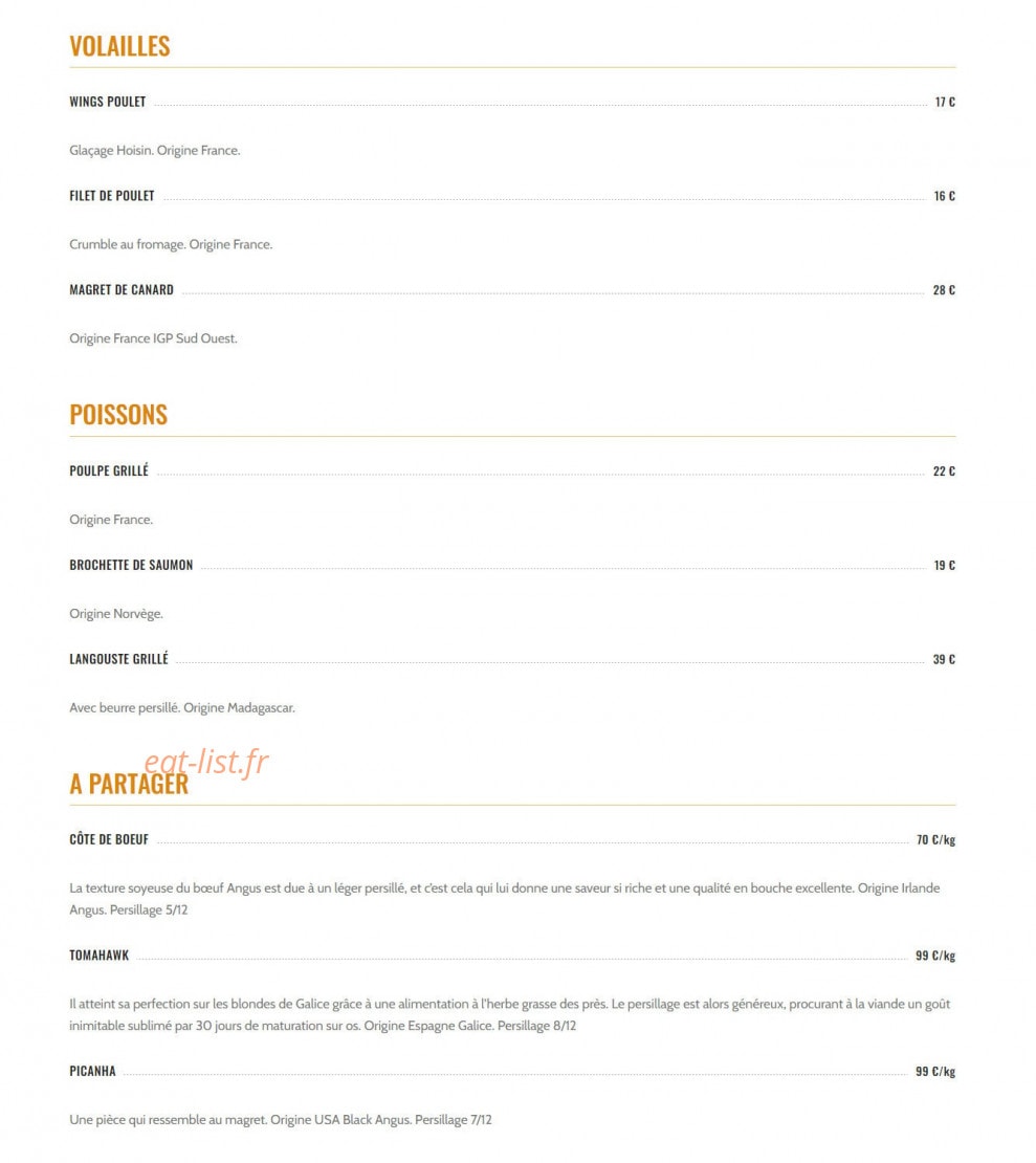 Le Catering — carte page 7
