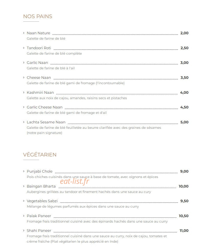 Le Chaï Latte — carte page 2