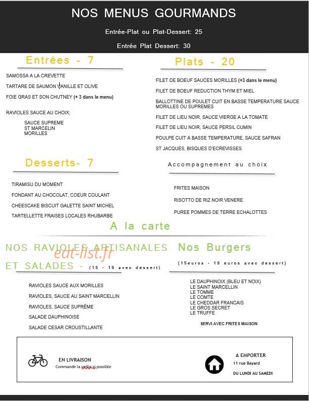 Le Dauphinoix — carte page 1