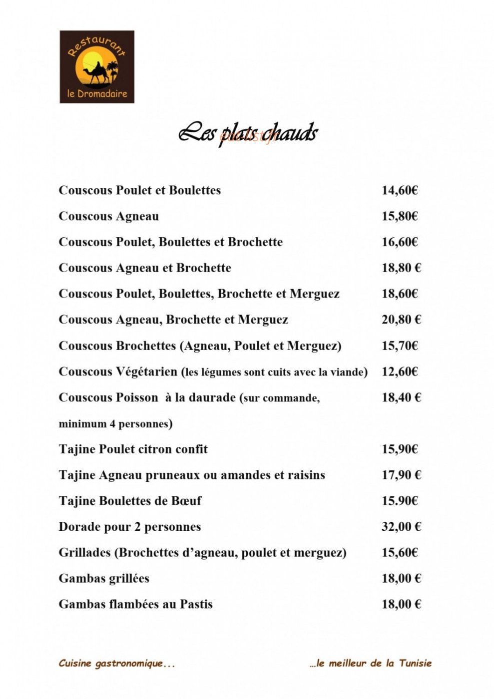 Le Dromadaire — carte page 3