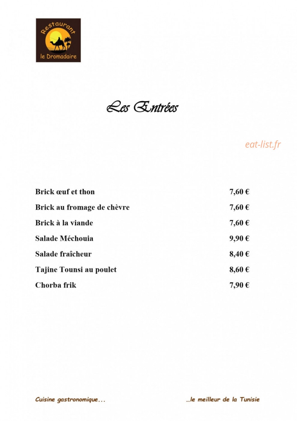 Le Dromadaire — carte page 2