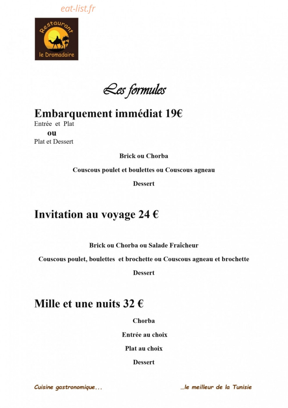 Le Dromadaire — carte page 4